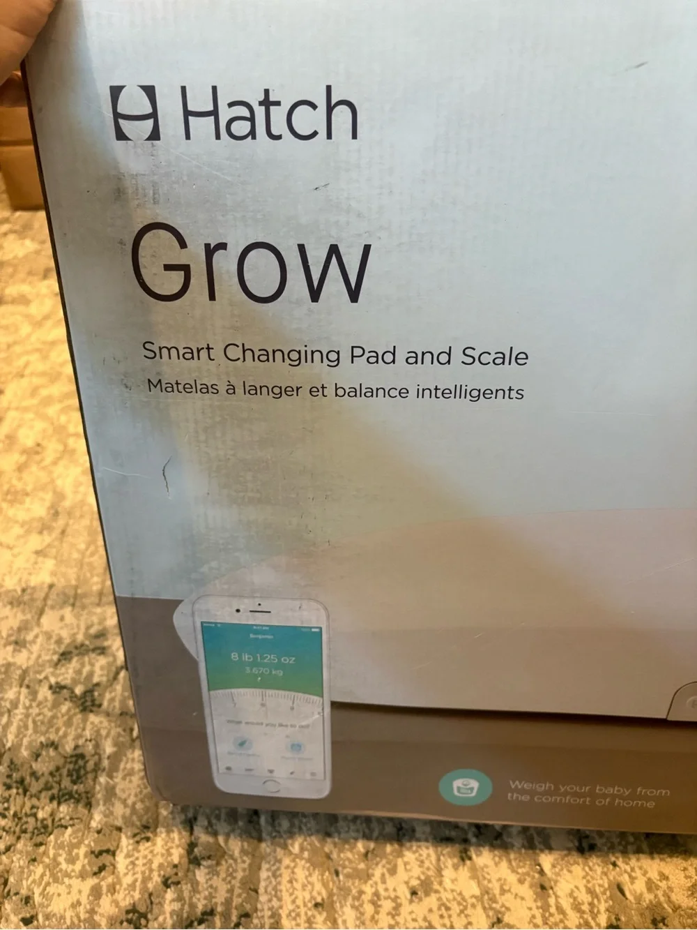 Hatch Grow Smart Baby Changing Pad & Scale White Open Box